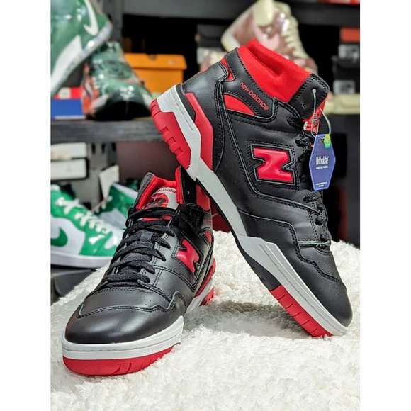 NEW BALANCE 650R BLACK RED BB650R BR Sz12 Men main image 10